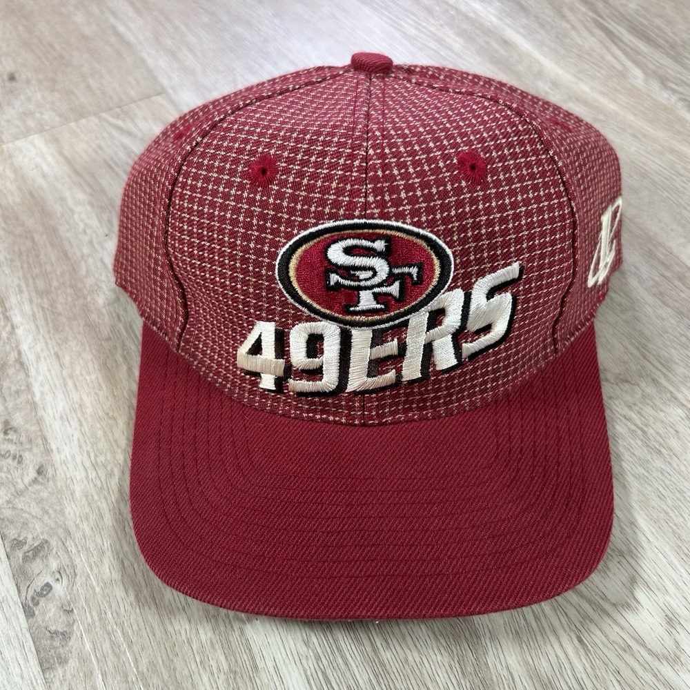 VTG San Francisco 49ers Strapback Hat NFL Logo Athletic Red Wool Cap